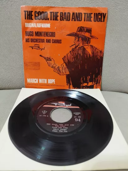 Hugo Montengero  ‎– The Good, The Bad And The Ugly (Soundtrack) - İran Dönem Basım  45’lik Plak