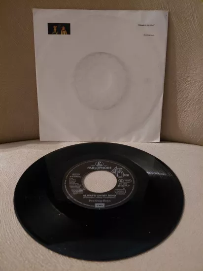 Pet Shop Boys  –  Always On My Mind -  1987 Almanya Basım 45lik Plak - Dönem Basımdır