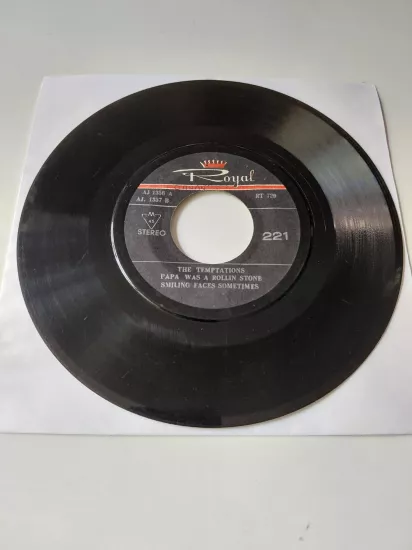 The Temptations ‎– Papa Was A Rollin’ Stone / Smiling Faces Sometimes  - 1972  İran  Basım  45’lik  Plak /Kapaksız