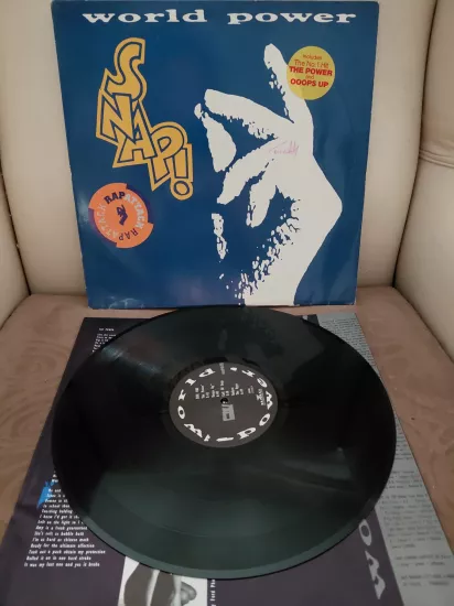 SNAP!  –  World Power  - 1990  Almanya Basım Albüm - LP Plak
