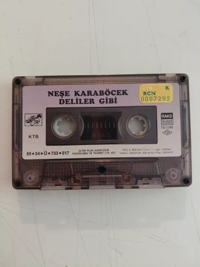 Neşe Karaböcek – Deliler Gibi (İşte Eyle...)  - 19989 Türkiye Basım  Kaset Albüm /Kapaksız