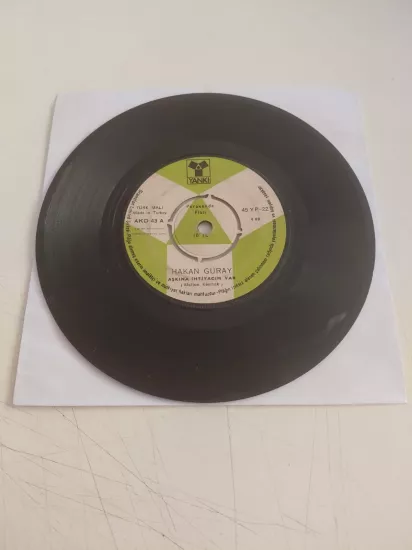 Hakan Güray – Aşkına İhtiyacım Var / Kalbimde Kal Sevgilim -  Türkiye Basım 45’lik Plak /Kapaksız