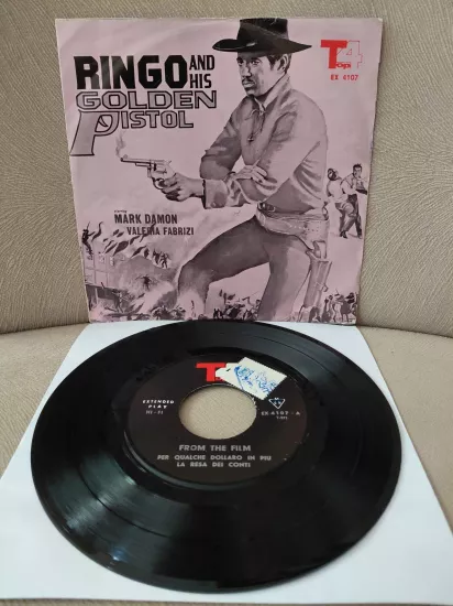 Ennio Morricone  –  Ringo And His Golden Pistol  -  İran Dönem Basım  EP  Plak