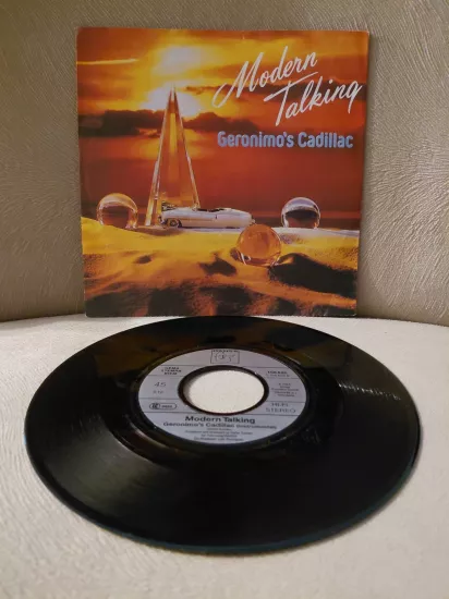 Modern Talking  – Geronimo’s Cadillac -  1986  Almanya Basım 45lik Plak - Dönem Basımdır
