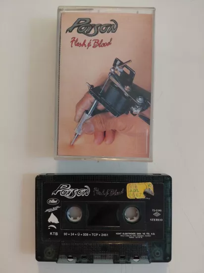Poison  – Flesh & Blood - 1990 Türkiye  Basım Kaset Albüm