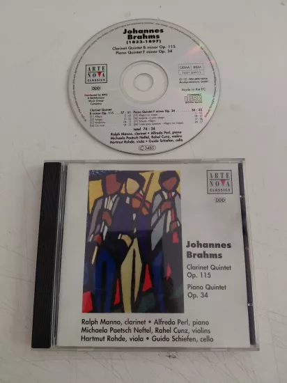 Brahms – Clarinet Quintet Op. 115 - Piano Quintet Op. 34 - 1995 Avrupa Basım CD Albüm