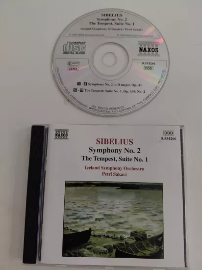 Sibelius  –  Symphony No. 2 • The Tempest, Suite No. 1 – 1999  Almanya Basım - CD Albüm
