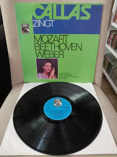 Maria Callas  –  Zingt Mozart, Beethoven, Weber  - 1980  Hollanda  Basım 33 lük  LP Plak