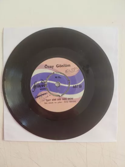 Özay Gönlüm – Ninenin Dördüncü Mektubu / Dat Diri Did Diri Dom  -  Türkiye Basım 45’lik Plak  /Kapaksız