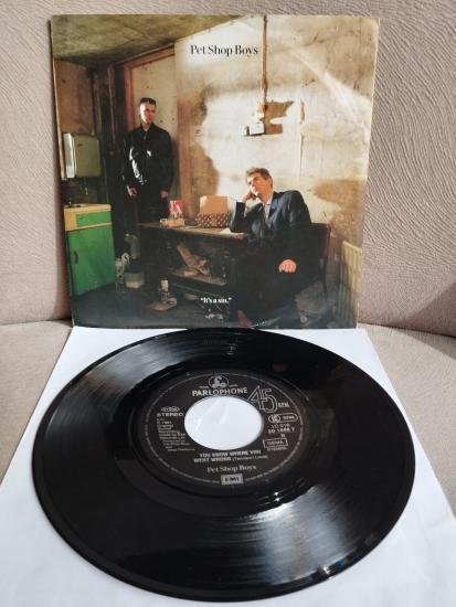 PET SHOP BOYS - IT’S A SIN - 1987 ALMANYA  BASIM 45 LİK PLAK