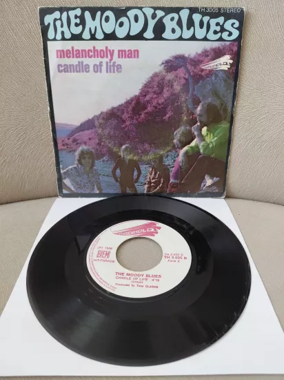 The Moody Blues  –  Melancholy Man / Candle Of Life -  1970  Fransa Basım  45’lik  Plak