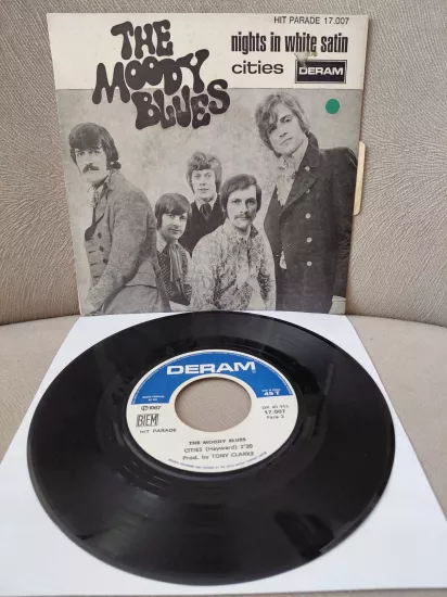 The Moody Blues  –  Nights In White Satin  -  1967  Fransa Basım  45’lik  Plak