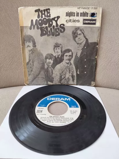 The Moody Blues  –  Nights In White Satin  -  1967  Fransa Basım  45’lik  Plak