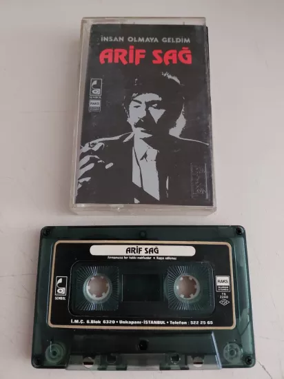 Arif Sağ – İnsan Olmaya Geldim - 1992 Türkiye Basım Kaset Albüm (Kağıt Baskı)
