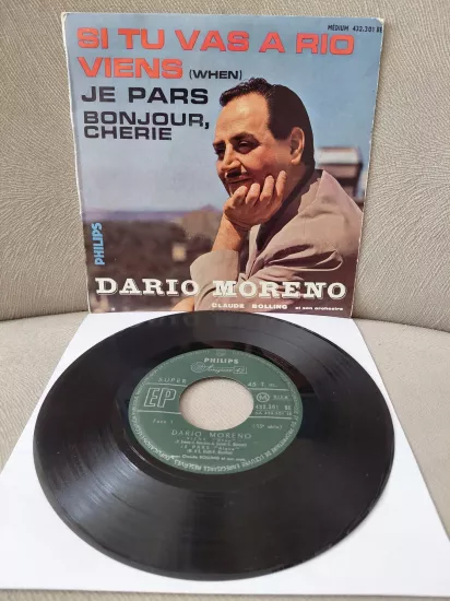 Dario Moreno  –  Si Tu Vas A Rio  -  1958  Fransa Basım  EP Plak