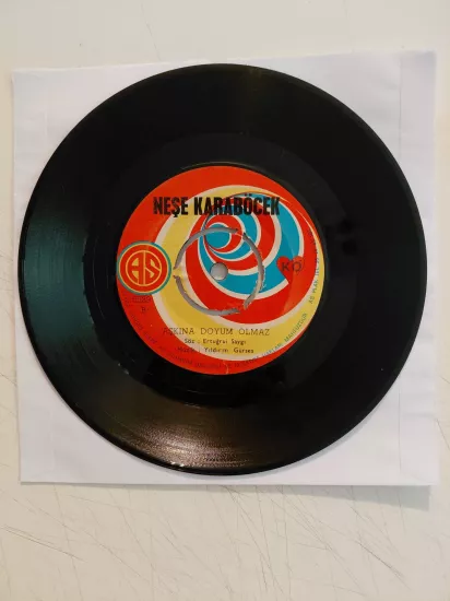 Neşe Karaböcek – Son Hatıra / Aşkına Doyum Olmaz - 1972 Türkiye Basım 45 lik Plak/Kapaksız