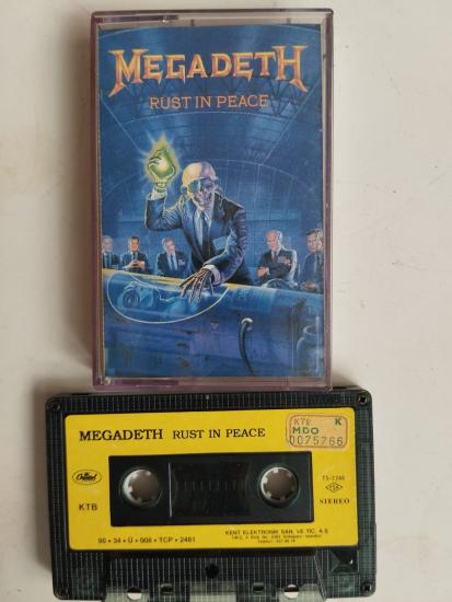 Megadeth ‎– Rust In Peace - 1990 Türkiye Basım 2. El Kaset Albüm ( Kağıt Baskı)