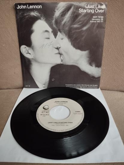 John Lennon – (Just Like) Starting Over - 1980 Belçika Basım 45 LİK PLAK