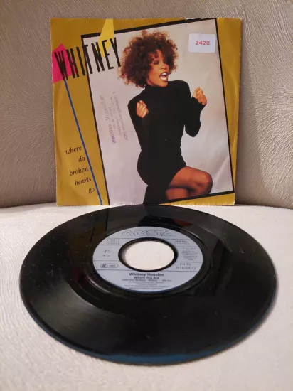 Whitney Houston  –  Where Do Broken Hearts Go -  1988  Almanya Basım 45lik Plak