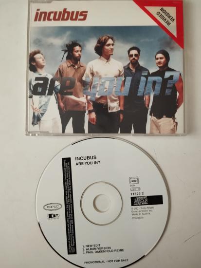 Incubus  – Are You In? -  2002  Avrupa  Basım - 2. El  CD, Single, Promo