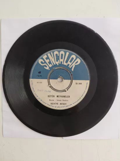 Behiye Aksoy – Agora Meyhanesi / Bütün Meyhaneler - Türkiye Basım 45’lik Plak