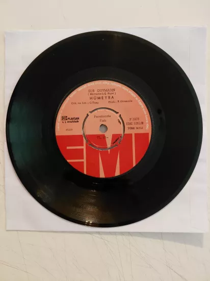 Hümeyra – Onu Bana Sakla / Sus Duymasın - 1976 Türkiye Basım 45 lik Plak/Kapaksız