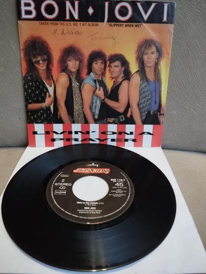 Bon Jovi – Livin’ On A Prayer  - 1986 Hollanda Basım  45lik Plak
