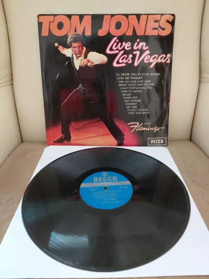 Tom Jones – Live In Las Vegas - 1969 Almanya Basım 33 lük Plak - Lp Albüm