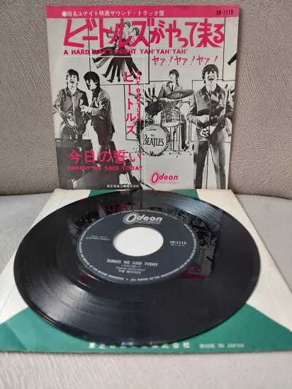 THE BEATLES  –   A Hard Day’s Night  - 1964 Japonya Basım 45lik Plak (Odeon)