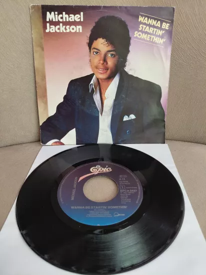 MICHAEL JACKSON -  Wanna Be Startin’ Somethin’ - 1983  Hollanda Basım  45lik Plak
