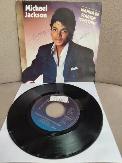 MICHAEL JACKSON -  Wanna Be Startin’ Somethin’ - 1983  Hollanda Basım  45lik Plak