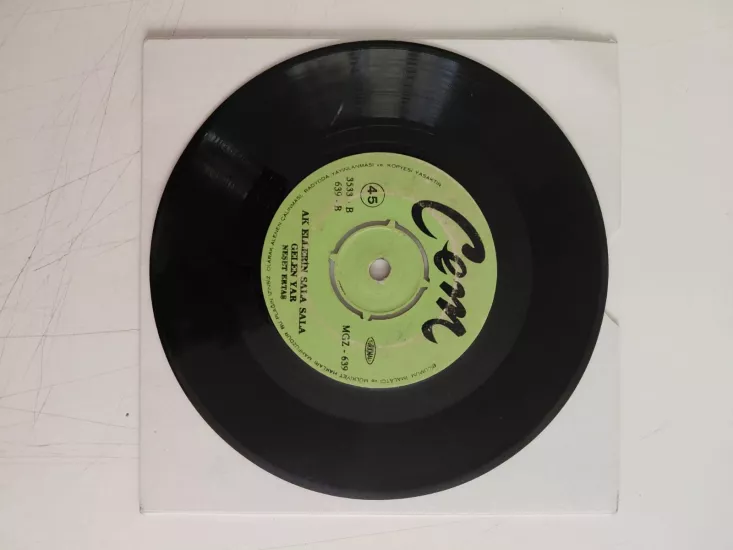 Neşet Ertaş – Diloylo Oyun Havası / Ak Ellerin Sala Sala Gelen Yar - Türkiye Basım 45’lik Plak /Kapaksız