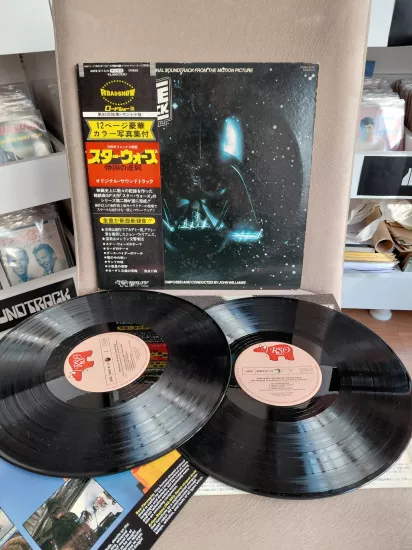 John Williams –  Star Wars / The Empire Strikes Back  - 1980 Japonya Basım 33 Lük Double LP Albüm Plak -Obi’li