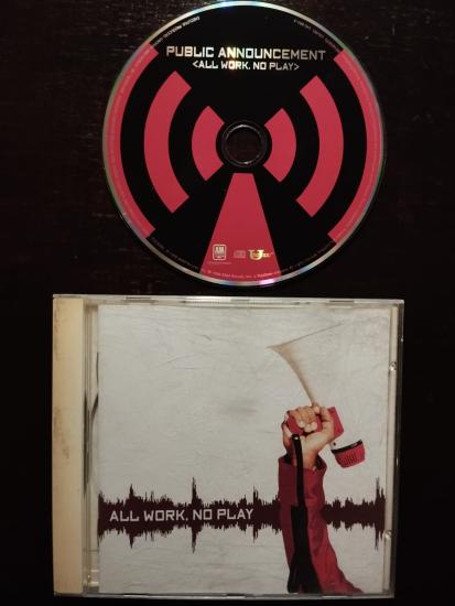 Public Announcement – All Work, No Play - 1998 Avrupa Basım 2. El CD Albüm