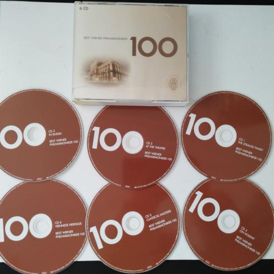 100 Best Wiener Philharmoniker  -  2010 Avrupa  Basım  2. El Kitapçıklı  6XCD  Box