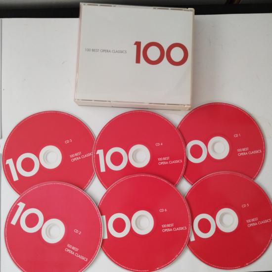 100 Best Opera Classics  -  2004 Avrupa  Basım  2. El Kitapçıklı  6XCD  Box