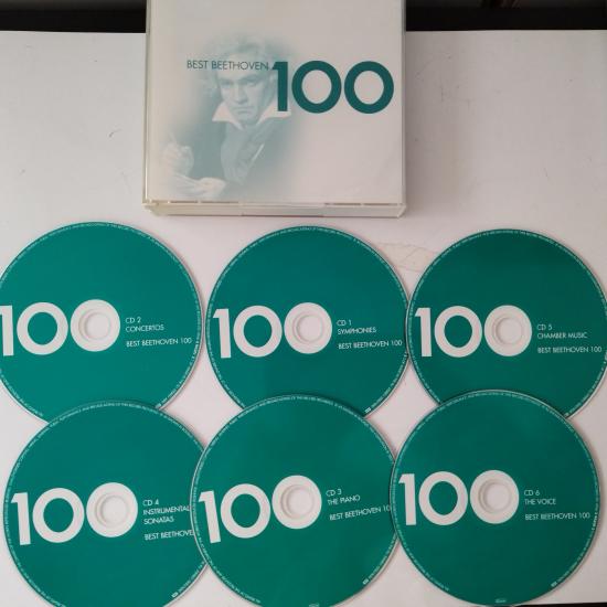 Best Beethoven 100   -  2007 Avrupa  Basım  2. El Kitapçıklı  6XCD  Box