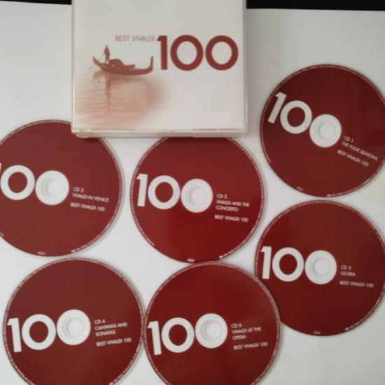 Best Vivaldi 100  -  2007 Avrupa  Basım  2. El Kitapçıklı 6XCD  Box