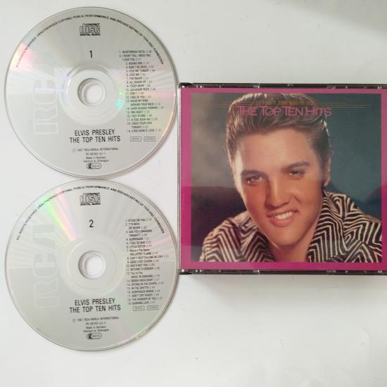 Elvis Presley ‎–  The Top Ten Hits   - 1987 Almanya Basım  2. El  2XCD   Albüm