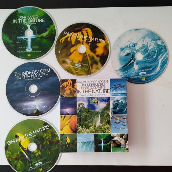 In The Nature / Sounds of the Cosmic Earth (Rain ,Shower,Ocean,Thunderstorm,Birds)-  2005 Avrupa Basım 2. El  5XCD Box