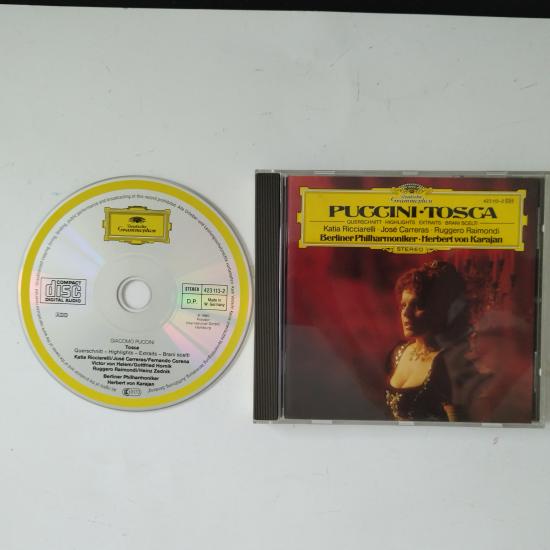 Giacomo Puccini, Herbert von Karajan, Berliner Philharmoniker, Katia Ricciarelli, José Carreras, Ruggero Raimon – Almanya  Basım -  2. El  CD Albüm