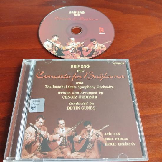 Arif Sağ Trio With The İstanbul State Symphony Orchestra ‎– Concerto for Bağlama -  Türkiye Basım -  2. El CD Albüm