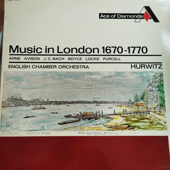 English Chamber Orchestra, Hurwitz – Music In London1670-1770 - 1966 İngiltere Basım 33 Lük LP Plak