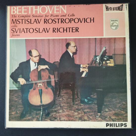 Beethoven – The Complete Sonatas For Piano And Cello - 1963 İngiltere Basım 33 Lük 2xLP Box Set