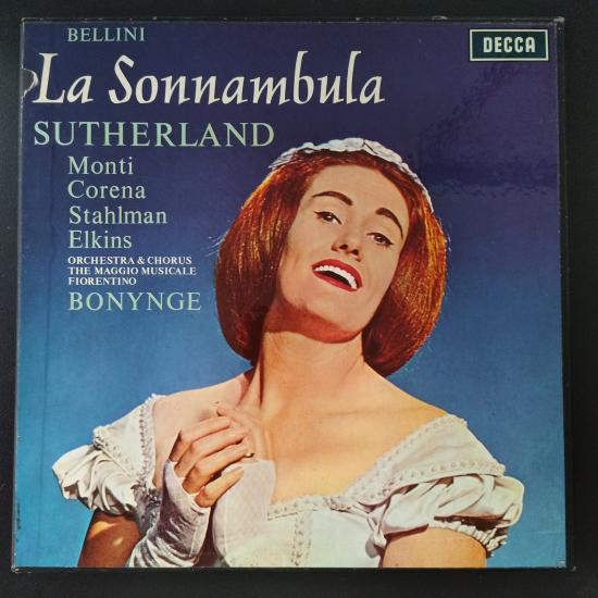 Bellini / La Sonnambula -Sutherland - Bonynge - 1963 İngiltere Basım 33 Lük 3xLP Box Set