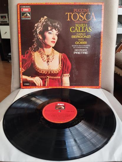 Puccini , Maria Callas - Tosca (Pages Choisies) - 1974 Fransa  Basım LP Plak Albüm