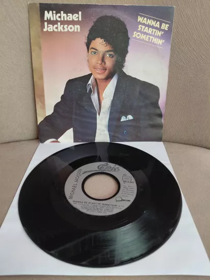 MICHAEL JACKSON -  Wanna Be Startin’ Somethin’ - 1983  Fransa Basım  45lik Plak