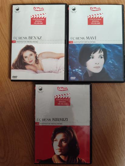Krzysztof Kieslowski Üç Renk üçlemesi / Mavi - Beyaz -Kırmızı - Sabah Serisi  2. El  DVD Film