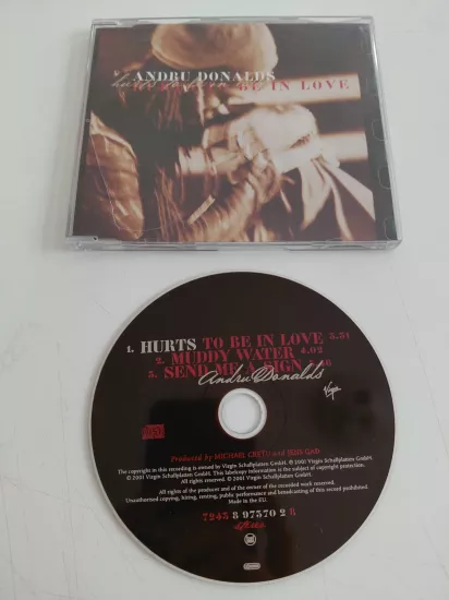 Andru Donalds – Hurts To Be In Love - 2001  Avrupa Basım - CD, Single