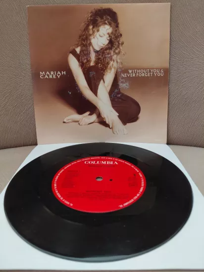 Mariah Carey  – Without You & Never Forget You -  1994  İngiltere Basım 45’lik  Plak